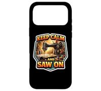 Keep Calm and Saw on Funny Sawing Machine Quilting Quilter Quilter Coque pour iPhone 17 Pro Max