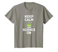 Keep Calm and Science on - Laboratoire de Chimie des Enseignants scientifiques T-Shirt, Enfant, Ardoise, 10 Ans