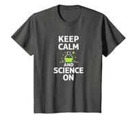 Keep Calm and Science on - Laboratoire de Chimie des Enseignants scientifiques T-Shirt, Enfant, Asphalte, 10 Ans