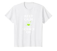 Keep Calm and Science on - Laboratoire de Chimie des Enseignants scientifiques T-Shirt, Enfant, Blanc, 10 Ans