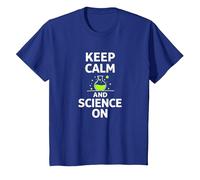 Keep Calm and Science on - Laboratoire de Chimie des Enseignants scientifiques T-Shirt, Enfant, Bleu Royal, 2 Ans
