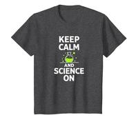 Keep Calm and Science on - Laboratoire de Chimie des Enseignants scientifiques T-Shirt, Enfant, Chiné Foncé, 2 Ans