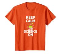 Keep Calm and Science on - Laboratoire de Chimie des Enseignants scientifiques T-Shirt, Enfant, Orange, 10 Ans