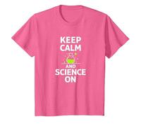 Keep Calm and Science on - Laboratoire de Chimie des Enseignants scientifiques T-Shirt, Enfant, Rose chiné, 10 Ans