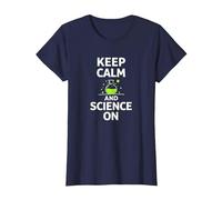Keep Calm and Science on - Laboratoire de Chimie des Enseignants scientifiques T-Shirt, Femme, Bleu Marine, M