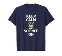 Keep Calm and Science on - Laboratoire de Chimie des Enseignants scientifiques T-Shirt, Homme, Bleu Marine, S