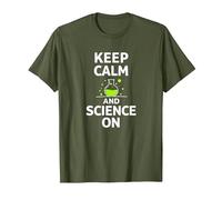 Keep Calm and Science on - Laboratoire de Chimie des Enseignants scientifiques T-Shirt, Homme, Olive, 3XL