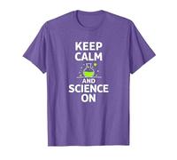Keep Calm and Science on - Laboratoire de Chimie des Enseignants scientifiques T-Shirt, Homme, Violet Chiné, 3XL