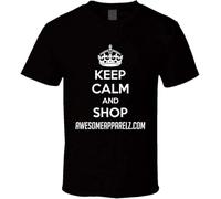 Keep Calm and Shop Awesomeapprelz.COM T Shirt Manches Courtes(3X-Large)