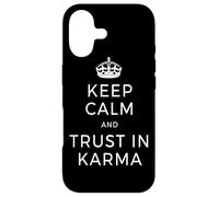 Keep Calm and Trust in Karma Yoga Love Meditation Coque pour iPhone 17