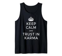 Keep Calm and Trust in Karma Yoga Love Meditation Débardeur
