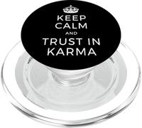 Keep Calm and Trust in Karma Yoga Love Meditation PopSockets PopGrip pour MagSafe