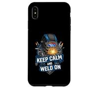 Keep Calm and Weld on Funny Welder Metalworking Coque pour iPhone XS Max