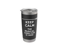 "Keep Calm" Blague Chef d'orchestre Humour Directeur Musical Gobelet isotherme en acier inoxydable double paroi