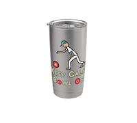 Keep Calm Bols à gazon Gobelet isotherme en acier inoxydable double paroi