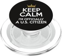 Keep Calm Citoyen américain Naturalisation de la citoyenneté américaine PopSockets PopGrip pour MagSafe