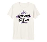 Keep Calm Dab on Makeup Couronne de Reine Violet T-Shirt Haut de Gamme