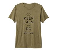 Keep Calm & Do Yoga Om Méditation Chakra Pleine Conscience T-Shirt Haut de Gamme