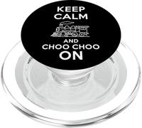 Keep Calm et Choo Choo on Funny Train Meme PopSockets PopGrip pour MagSafe