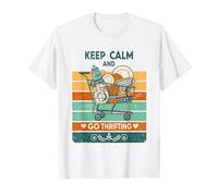 Keep Calm Go Thrifting Funny Revente Shopping Culture Vintage T-Shirt