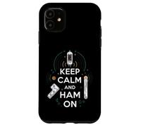Keep Calm Ham on Radio Operator Amateur Radio Tube Coque pour iPhone 11