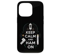 Keep Calm Ham on Radio Operator Amateur Radio Tube Coque pour iPhone 13 Pro