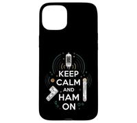 Keep Calm Ham on Radio Operator Amateur Radio Tube Coque pour iPhone 15 Plus