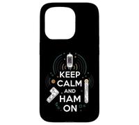 Keep Calm Ham on Radio Operator Amateur Radio Tube Coque pour iPhone 15 Pro