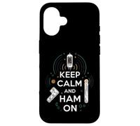 Keep Calm Ham on Radio Operator Amateur Radio Tube Coque pour iPhone 16