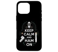 Keep Calm Ham on Radio Operator Amateur Radio Tube Coque pour iPhone 16 Pro Max