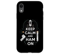 Keep Calm Ham on Radio Operator Amateur Radio Tube Coque pour iPhone XR