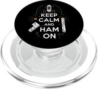 Keep Calm Ham on Radio Operator Amateur Radio Tube PopSockets PopGrip pour MagSafe