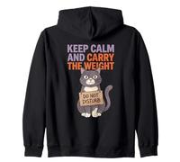 Keep Calm Humour Lover Mom Funny Cat Citation Life Sweat à Capuche