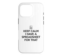 Keep Calm I Have A Spreadsheet for That Coque pour iPhone 16 Pro