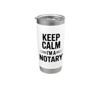 Keep Calm I'm a Notary Public Fun Office Humour Gobelet isotherme en acier inoxydable double paroi