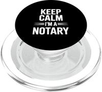 Keep Calm I'm a Notary Public Fun Office Humour PopSockets PopGrip pour MagSafe