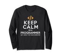 Keep Calm I'm a Programmer, I won't fix your computer Manche Longue
