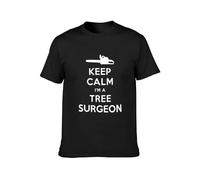 Keep Calm I'm A Tree Surgeon Men's T-Shirt Unisex Black Men Tees 3XL