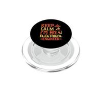 Keep Calm I'm an Electrician Engineer Electrical Job Titles PopSockets PopGrip pour MagSafe