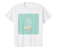 Keep Calm I'm an RBT Funny Behavior Therapist Devise T-Shirt, Enfant, Blanc, 12 Ans