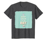 Keep Calm I'm an RBT Funny Behavior Therapist Devise T-Shirt, Enfant, Chiné Foncé, 10 Ans