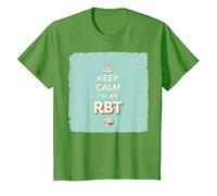 Keep Calm I'm an RBT Funny Behavior Therapist Devise T-Shirt, Enfant, Herbe, 4 Ans