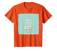 Keep Calm I'm an RBT Funny Behavior Therapist Devise T-Shirt, Enfant, Orange, 10 Ans