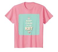 Keep Calm I'm an RBT Funny Behavior Therapist Devise T-Shirt, Enfant, Rose, 8 Ans