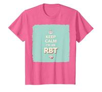 Keep Calm I'm an RBT Funny Behavior Therapist Devise T-Shirt, Enfant, Rose Chiné, 12 Ans