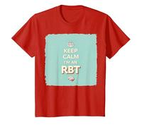 Keep Calm I'm an RBT Funny Behavior Therapist Devise T-Shirt, Enfant, Rouge, 4 Ans