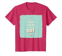 Keep Calm I'm an RBT Funny Behavior Therapist Devise T-Shirt, Enfant, Rouge chiné, 6 Ans