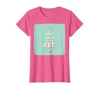 Keep Calm I'm an RBT Funny Behavior Therapist Devise T-Shirt, Femme, Rose chiné, S