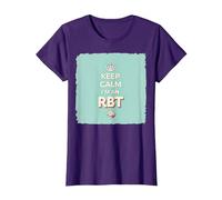 Keep Calm I'm an RBT Funny Behavior Therapist Devise T-Shirt, Femme, Violet, XS