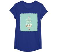 Keep Calm I'm an RBT Funny Behavior Therapist Devise T-Shirt, Fille, Bleu Royal, XS